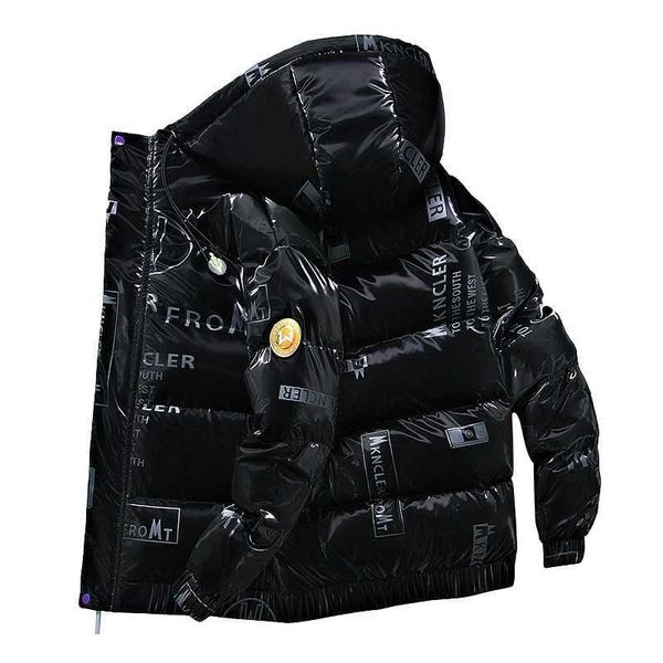 men's white duck down cloak, casual wear, loose, bright, printed, waterproof, hooded, winter series 90%, Black
men's white duck down cloak, casual wear, loose, bright, printed, waterproof, hooded, winter series 90%, Black