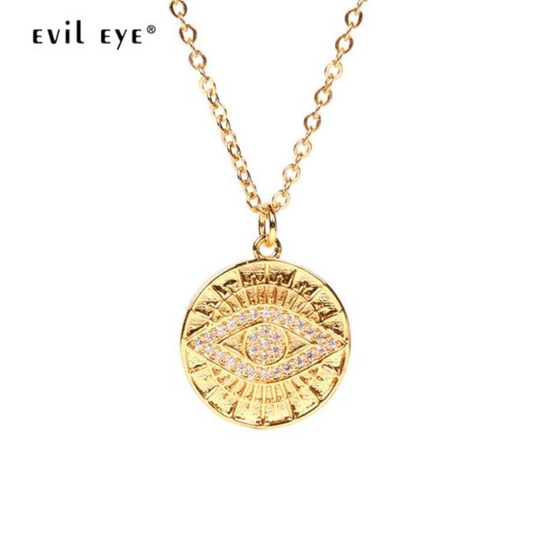 pendant necklaces evil eye copper round necklace gold color long chain turkish fashion jewelry for women female le601, Silver
pendant necklaces evil eye copper round necklace gold color long chain turkish fashion jewelry for women female le601, Silver