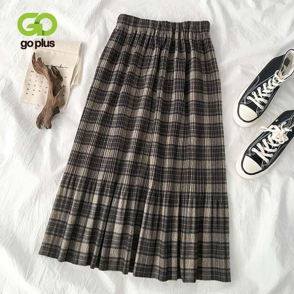 skirts autumn women's skirt mid-calf vintage elastic high waist plaid a-line loose long womens cloth ropa mujer jupe femme, Black
skirts autumn women's skirt mid-calf vintage elastic high waist plaid a-line loose long womens cloth ropa mujer jupe femme, Black