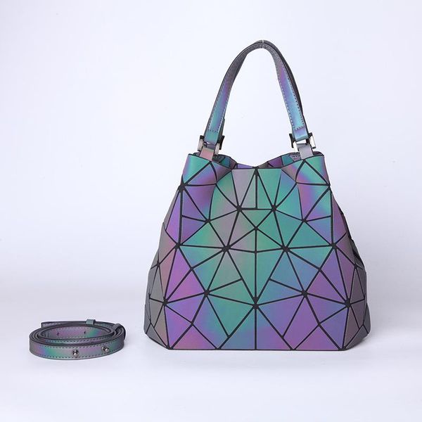 school bags women's bag 2021 shoulder luminous one-shoulder bucket fashion