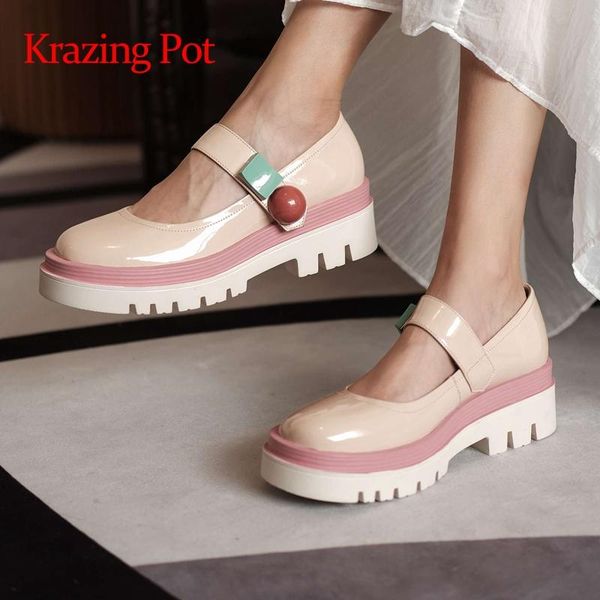 krazing pot patent leather bright round toe med heel mary janes korean street pretty girls dating fashion cozy women pumps l83, Black
krazing pot patent leather bright round toe med heel mary janes korean street pretty girls dating fashion cozy women pumps l83, Black