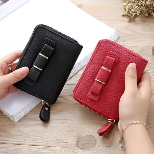 wallets korean simple small money bag women ms coin purse bow zippercute wallet short mini, Red;black
wallets korean simple small money bag women ms coin purse bow zippercute wallet short mini, Red;black