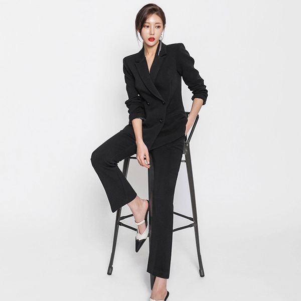 spring women solid elegant buttons blazer office lady sets double breasted work suit female notched streetwear outwears, Black;brown
spring women solid elegant buttons blazer office lady sets double breasted work suit female notched streetwear outwears, Black;brown