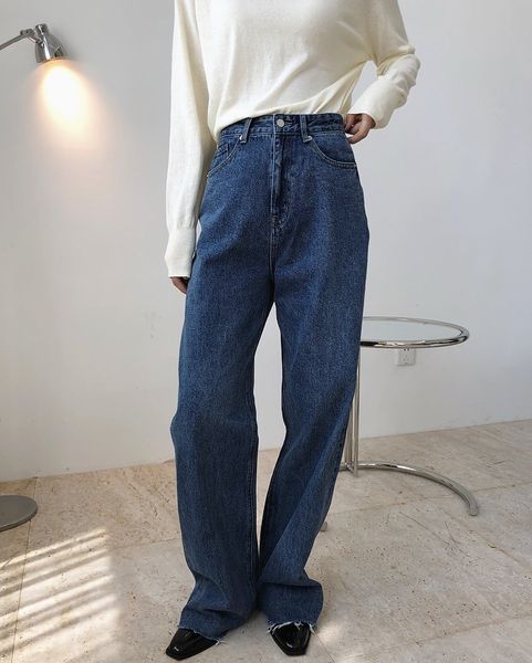 new ies 2021 fashion broad leg women's overlength waist female brim pants high street looser vbax, Blue
new ies 2021 fashion broad leg women's overlength waist female brim pants high street looser vbax, Blue