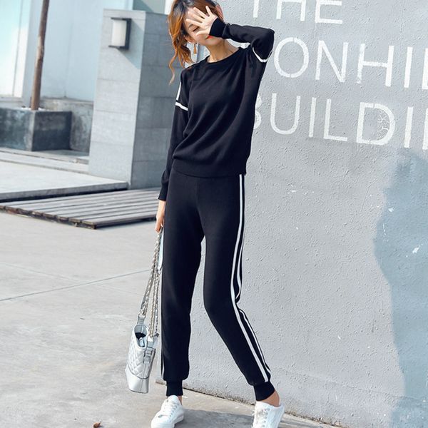 2021 new autumn casual knitted 2 sweater pullover + striped pants suits tracksuit women two piece set nugv, Blue
2021 new autumn casual knitted 2 sweater pullover + striped pants suits tracksuit women two piece set nugv, Blue