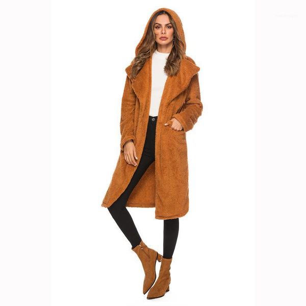 women's wool & blends winter clothes woolen long jackets lapel hooded casual trench coat for lady autumn sleeve outwear, Black
women's wool & blends winter clothes woolen long jackets lapel hooded casual trench coat for lady autumn sleeve outwear, Black