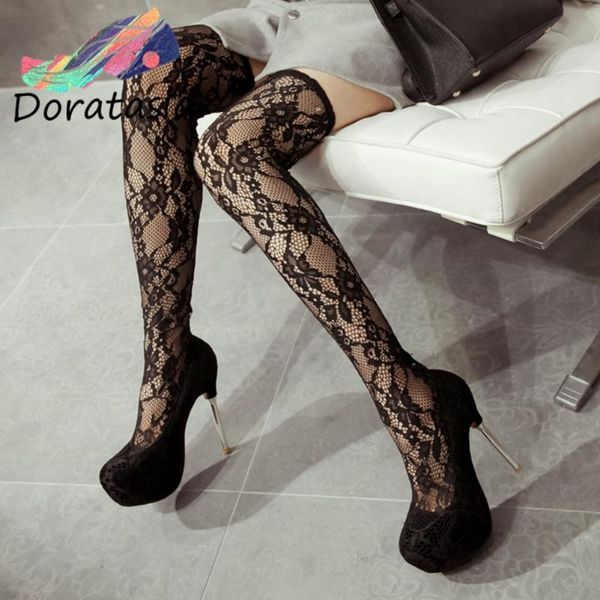 boots doratasia large size 42 women solid slip on platform over the knee high shoes stilletto heel, Black
boots doratasia large size 42 women solid slip on platform over the knee high shoes stilletto heel, Black