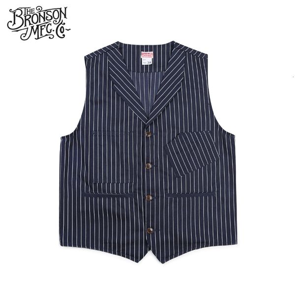vintage bronson stripe railroad vest male work bag jacket with blue back buckle rm7h, Black;white
vintage bronson stripe railroad vest male work bag jacket with blue back buckle rm7h, Black;white