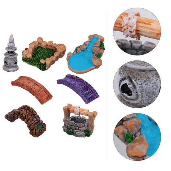 8pcs retro resin scene figurines craft micro landscape decoration (random style) 
8pcs retro resin scene figurines craft micro landscape decoration (random style)