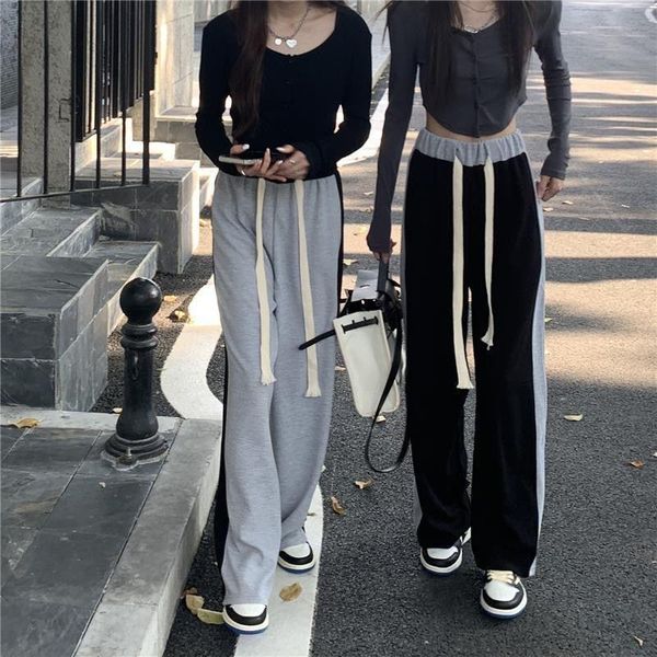 women's pants & capris wide leg women autumn 2021 sweatpants korean girlfriend street fashion high waist baggy plus size clothing, Black;white
women's pants & capris wide leg women autumn 2021 sweatpants korean girlfriend street fashion high waist baggy plus size clothing, Black;white