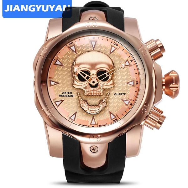 wristwatches silicone blet casual sport watches men 3d skull face quartzwatch military wrist watch relogios masculino 2021, Slivery;brown
wristwatches silicone blet casual sport watches men 3d skull face quartzwatch military wrist watch relogios masculino 2021, Slivery;brown