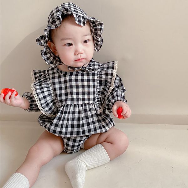 spring autumn kids girl long sleeve grid rompers infant baby girl newborn rompers clothes baby girl lace rompers, Blue
spring autumn kids girl long sleeve grid rompers infant baby girl newborn rompers clothes baby girl lace rompers, Blue
