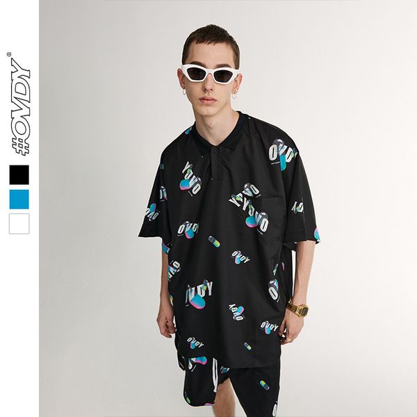 wxwovdy men's 2021 spring and summer new street fashion brand creative men's and women's capsule print woven polo shirt short, White;black
wxwovdy men's 2021 spring and summer new street fashion brand creative men's and women's capsule print woven polo shirt short, White;black