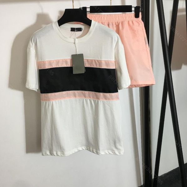 summer balga womens sets desinger brand cotton t-shirt shorts two-piece letter print round neck short sleeve fashion elastic waist shorts si, White
summer balga womens sets desinger brand cotton t-shirt shorts two-piece letter print round neck short sleeve fashion elastic waist shorts si, White