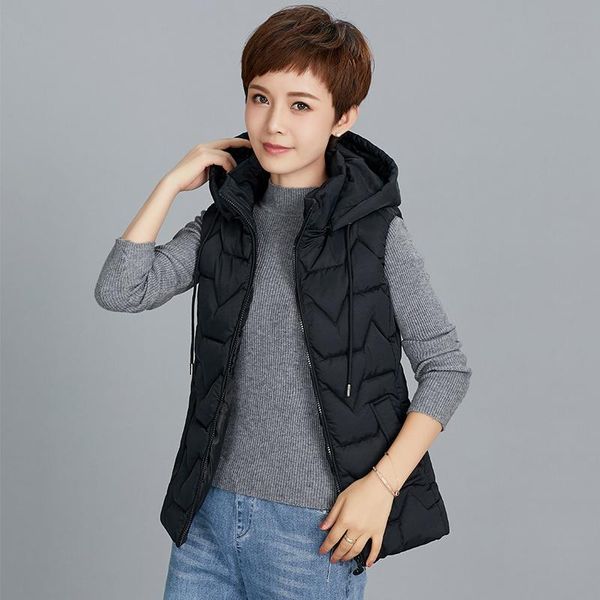 women's vests autumn short hooded vest female large size fashion casual glossy waistcoat sleeveless black winter women outwear, Black;white
women's vests autumn short hooded vest female large size fashion casual glossy waistcoat sleeveless black winter women outwear, Black;white