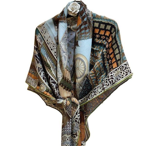 scarves 140cm square luxury silk cashmere scarf hijab brand women handmade curled ladder ladies foulard headband bandana, Blue;gray
scarves 140cm square luxury silk cashmere scarf hijab brand women handmade curled ladder ladies foulard headband bandana, Blue;gray