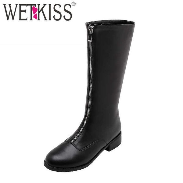 wetkiss mid-calf boots women low heels boot round toe shoes female zip shoes ladies motorcycle shoes winter plus size 32-46 210630, Black
wetkiss mid-calf boots women low heels boot round toe shoes female zip shoes ladies motorcycle shoes winter plus size 32-46 210630, Black