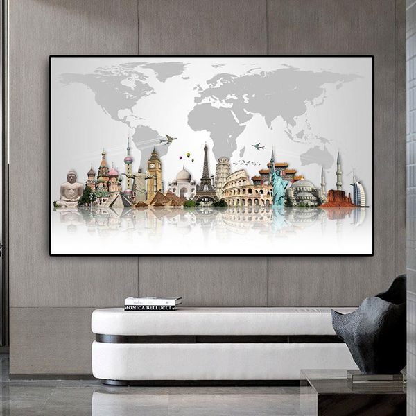 paintings world famous building posters prints canvas painting tourist attraction map modern wall art picture living room home decor
paintings world famous building posters prints canvas painting tourist attraction map modern wall art picture living room home decor