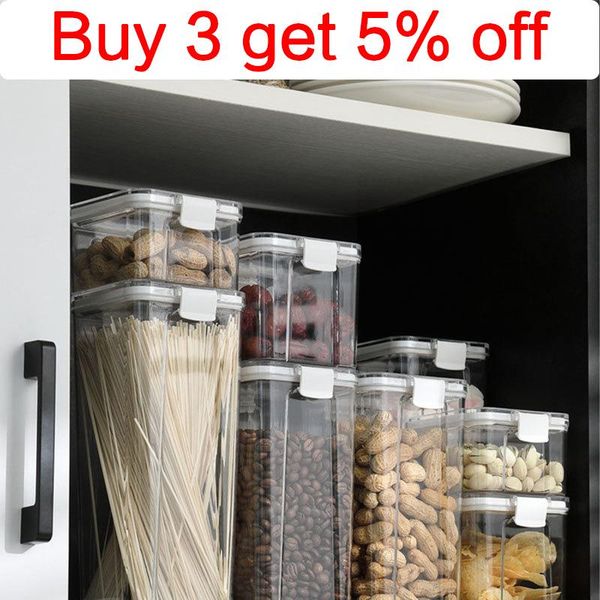 storage bottles & jars sealed jar transparent plastic household kitchen spice food grade nut tea grain box
storage bottles & jars sealed jar transparent plastic household kitchen spice food grade nut tea grain box
