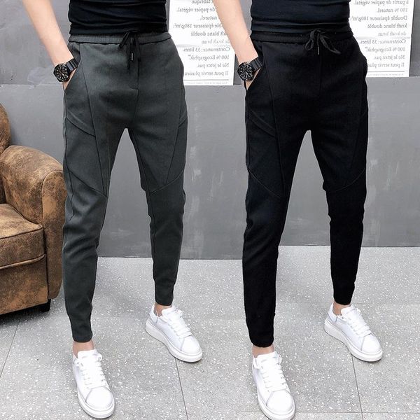 men's pants summer harem pure color yupi handsome fashion brand casual slim fit skinny thin ankle-length, Black
men's pants summer harem pure color yupi handsome fashion brand casual slim fit skinny thin ankle-length, Black