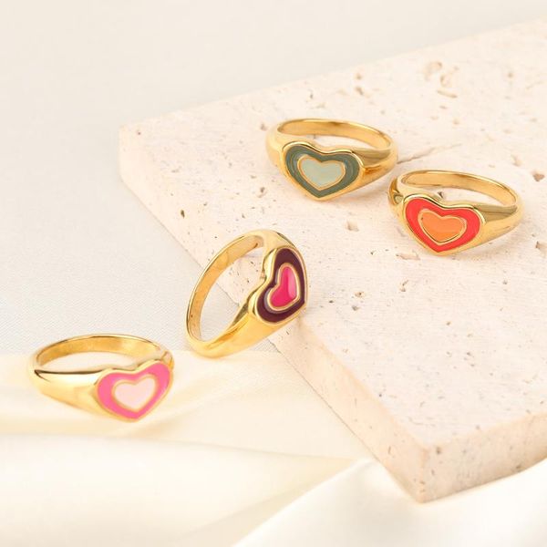 cluster rings stainless steel ins y2k style colorful love heart for women men lover vintage yingyang flame finger ring, Golden;silver
cluster rings stainless steel ins y2k style colorful love heart for women men lover vintage yingyang flame finger ring, Golden;silver