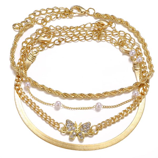 2021 vintage crystal butterfly pearl multilayer beach anklet for women summer metal crystal butterfly anklet leg jewelry gift, Red;blue
2021 vintage crystal butterfly pearl multilayer beach anklet for women summer metal crystal butterfly anklet leg jewelry gift, Red;blue