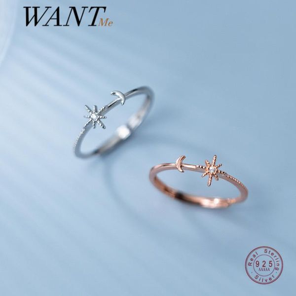 cluster rings wantme genuine 925 sterling silver minimalist chic zircon star moon adjustable finger ring for women charming party jewelry 20, Golden;silver
cluster rings wantme genuine 925 sterling silver minimalist chic zircon star moon adjustable finger ring for women charming party jewelry 20, Golden;silver