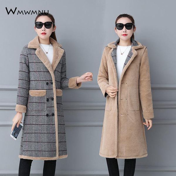 women's wool & blends plus size velvet thick winter womens plaid coat 2021 mid-length peacoat fashion elegant korean woolen fall jacket, Black
women's wool & blends plus size velvet thick winter womens plaid coat 2021 mid-length peacoat fashion elegant korean woolen fall jacket, Black