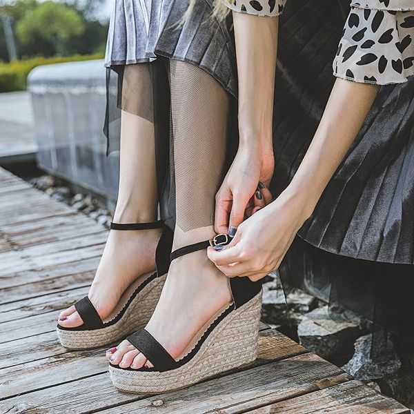 dress shoes concise open toe ankle strap gladiator wedges sandals super high cover heel platform ladies buckle women, Black
dress shoes concise open toe ankle strap gladiator wedges sandals super high cover heel platform ladies buckle women, Black