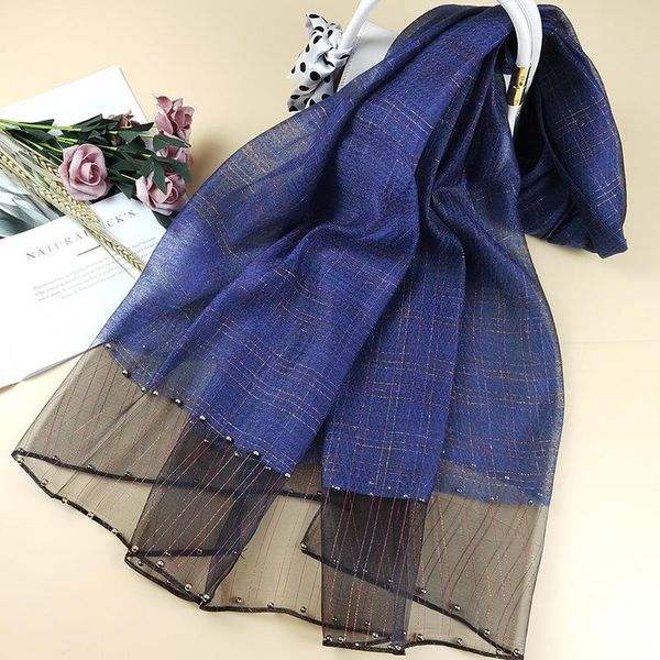 hats, scarves & gloves sets women foulard square head hijab scarf ladies chiffon shawl wrap muffler pareo one, Blue;gray 
hats, scarves & gloves sets women foulard square head hijab scarf ladies chiffon shawl wrap muffler pareo one, Blue;gray