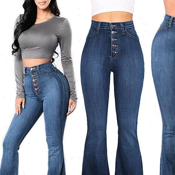 spring autumn boot cut women jeans pant buttons high waist blue fashion trousers slim hip stretch pantsa1127
spring autumn boot cut women jeans pant buttons high waist blue fashion trousers slim hip stretch pantsa1127