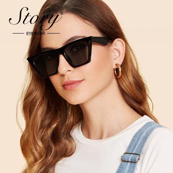 sunglasses story small square women designer pc frame gradient lens cat eye sun glasses male 90s eyewear shades, White;black
sunglasses story small square women designer pc frame gradient lens cat eye sun glasses male 90s eyewear shades, White;black