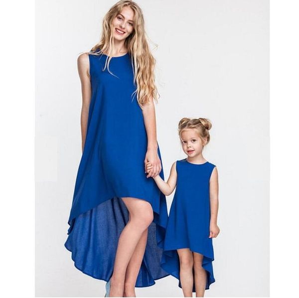 family matching outfits sleeveless irregular mother daughter dresses mom baby mommy and me clothes chiffon girl dress, Blue
family matching outfits sleeveless irregular mother daughter dresses mom baby mommy and me clothes chiffon girl dress, Blue