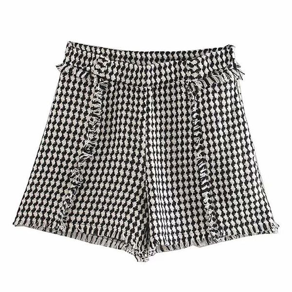 women's shorts fashion women tweed tassel female straight plaid short pants elegant ladies chic, White;black
women's shorts fashion women tweed tassel female straight plaid short pants elegant ladies chic, White;black