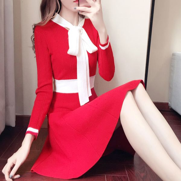 2021 autumn and winter new small fragrance wind fashion waist knit woman's nightgown gown bow dress mesh spring l3aa, Black;gray
2021 autumn and winter new small fragrance wind fashion waist knit woman's nightgown gown bow dress mesh spring l3aa, Black;gray