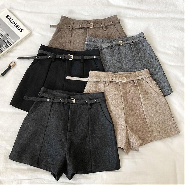 women's shorts 2021 autumn winter women casual loose vintage with sashes ladies high waist black slim short boot pants feminina, White;black
women's shorts 2021 autumn winter women casual loose vintage with sashes ladies high waist black slim short boot pants feminina, White;black