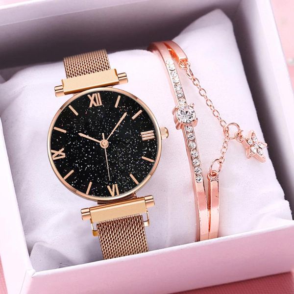 wristwatches women bracelet roma watches set luxury magnetic starry sky quartz fashion ladies relogio feminino, Slivery;brown
wristwatches women bracelet roma watches set luxury magnetic starry sky quartz fashion ladies relogio feminino, Slivery;brown