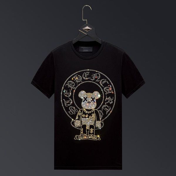 men's t-shirts 2021 bear rhinestones t shirt men brand short sleeve fashion streetwear modal cotton o neck slim diamonds man plus size, White;black
men's t-shirts 2021 bear rhinestones t shirt men brand short sleeve fashion streetwear modal cotton o neck slim diamonds man plus size, White;black