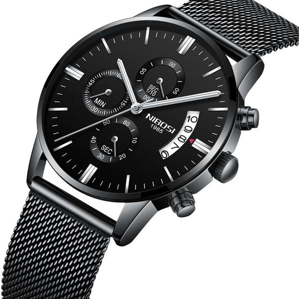 wristwatches montre homme marque de luxe nibosi watches men fashion watch 2021 mesh band chronograph gold and black relogio, Slivery;brown
wristwatches montre homme marque de luxe nibosi watches men fashion watch 2021 mesh band chronograph gold and black relogio, Slivery;brown