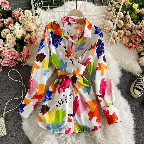 women's blouses & shirts temperament mid-length shirt women fashion tie-dye satin with z901, White
women's blouses & shirts temperament mid-length shirt women fashion tie-dye satin with z901, White