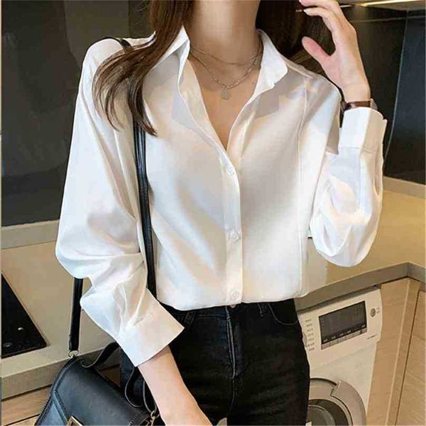 office lady plus size women chic shirts gentle minimalism white loose solid elegance blouse female 210525
office lady plus size women chic shirts gentle minimalism white loose solid elegance blouse female 210525