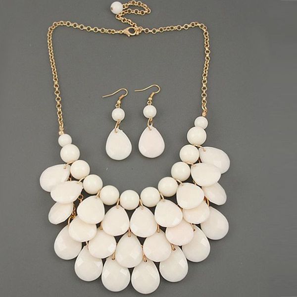 chains women party dress up charming wedding pendant beaded jewellery water drop acrylic fashion gift charms necklace earrings set, Silver
chains women party dress up charming wedding pendant beaded jewellery water drop acrylic fashion gift charms necklace earrings set, Silver