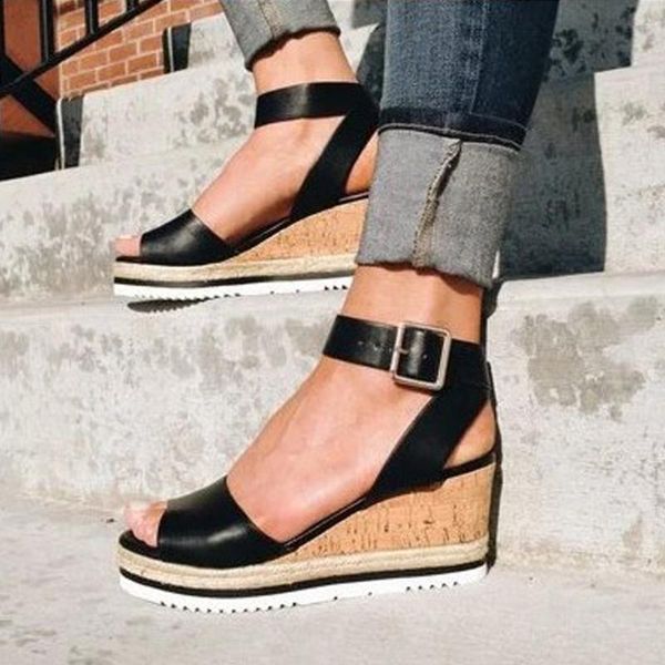 sandals black leather women high heels summer shoes elegant zapatos de mujer con plataforma 
sandals black leather women high heels summer shoes elegant zapatos de mujer con plataforma