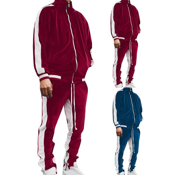 men's suits & blazers gold velvet tracksuit set spring autumn sport suit male plus thick hoodies+ pants warm sweatshirt sportswear, White;black
men's suits & blazers gold velvet tracksuit set spring autumn sport suit male plus thick hoodies+ pants warm sweatshirt sportswear, White;black