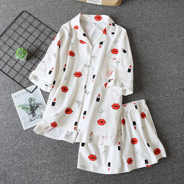 2021 new women's pajamas 100% cotton short-sleeved shorts two-piece spring and summer home service thin section yigp, Black;brown
2021 new women's pajamas 100% cotton short-sleeved shorts two-piece spring and summer home service thin section yigp, Black;brown