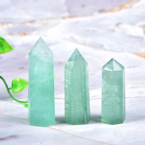 decorative objects & figurines 1pc natural green fluorite crystal point hexagonal column mineral ornament magic repair healing wand reiki ho
decorative objects & figurines 1pc natural green fluorite crystal point hexagonal column mineral ornament magic repair healing wand reiki ho