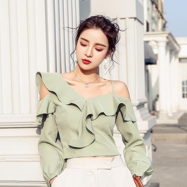 2021 spring girls ruffles chiffon blouses shirts tees female full lantern sleeve chiffon blouses crop for women, White
2021 spring girls ruffles chiffon blouses shirts tees female full lantern sleeve chiffon blouses crop for women, White