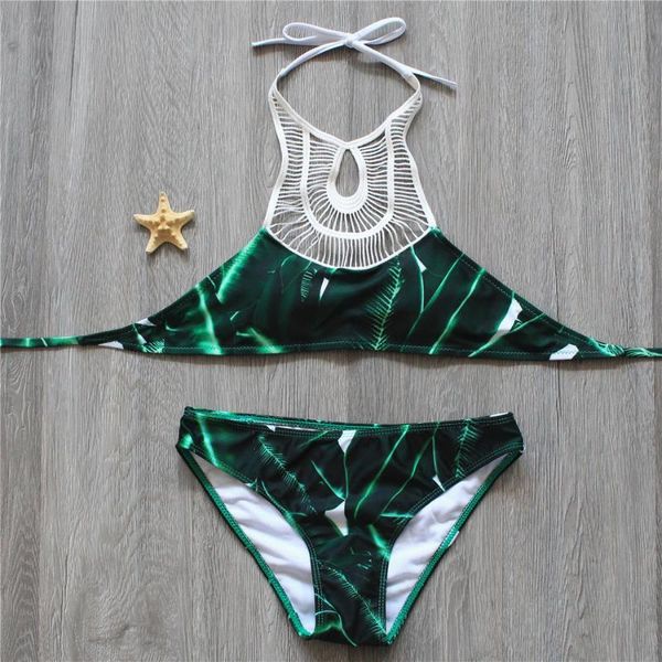 women's swimwear nidalee 2021 print lace-up bikini set plant high neck summer bathing low waist swimming suit padded bandage biquini, White;black
women's swimwear nidalee 2021 print lace-up bikini set plant high neck summer bathing low waist swimming suit padded bandage biquini, White;black