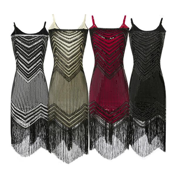 casual dresses women party dress 1920 s great gatsby flapper vestidos sequin bead fringe evening v neck embellished fringed sleeveless, Black;gray
casual dresses women party dress 1920 s great gatsby flapper vestidos sequin bead fringe evening v neck embellished fringed sleeveless, Black;gray