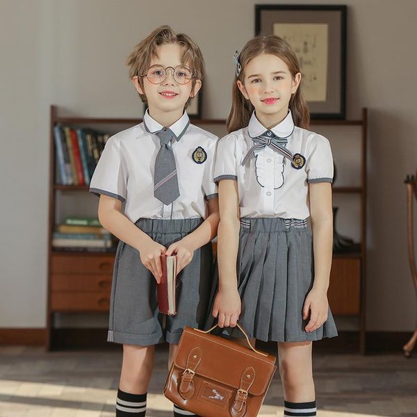 clothing sets kindergarten british style student school uniform suit 2021 summer fashion jk graduation class performance clothes, White
clothing sets kindergarten british style student school uniform suit 2021 summer fashion jk graduation class performance clothes, White